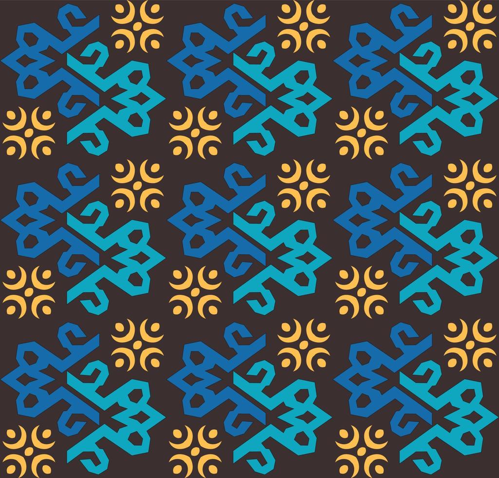 motif harmonieux de motif ethnique dayak.motif de tissu indonésien traditionnel.motif bornéo. inspiration de conception de vecteur. textile créatif pour la mode ou le tissu vecteur