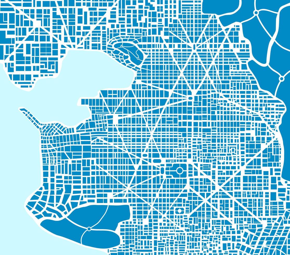 plan de schéma abstrait de la ville. schéma de plan d'urbanisme inexistant pour la conception et la créativité de l'arrière-plan et du modèle. vecteur