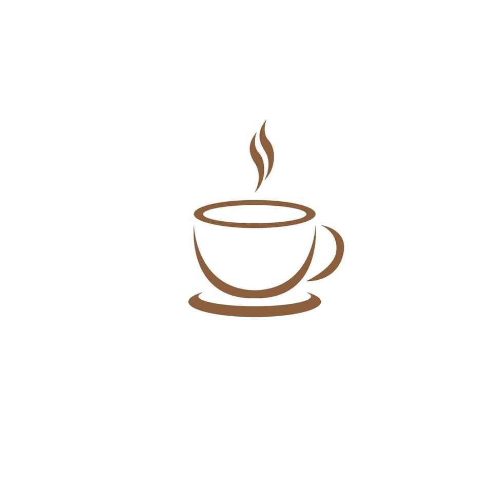 café tasse ligne minimaliste logo icône vecteur symbole illustration design moderne