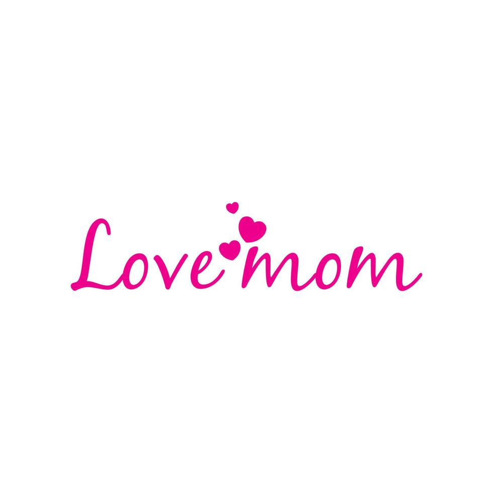 amour maman logo modèle icône symbole vecteur rose couleur illustration design