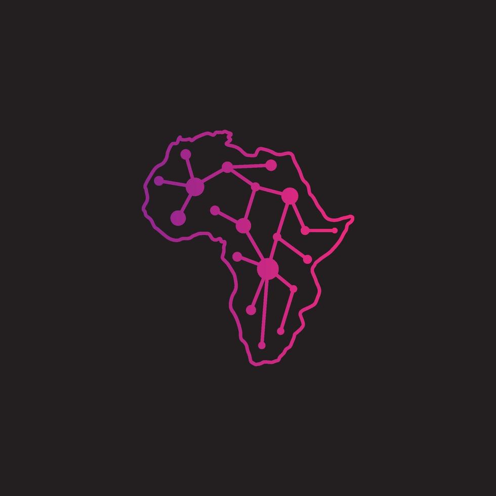 technologie africaine logo vecteur symbole icône illustration design moderne