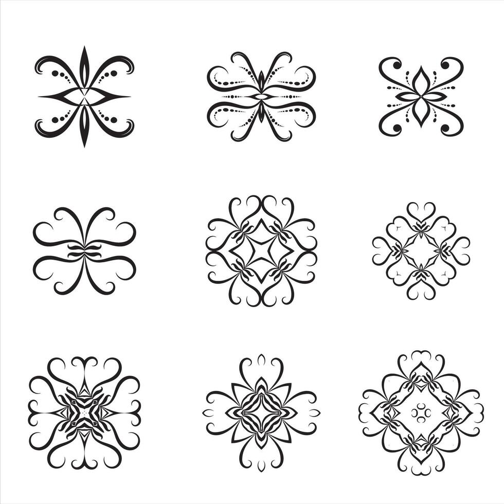 conception de vecteur d'éléments décoratifs d'ornement
