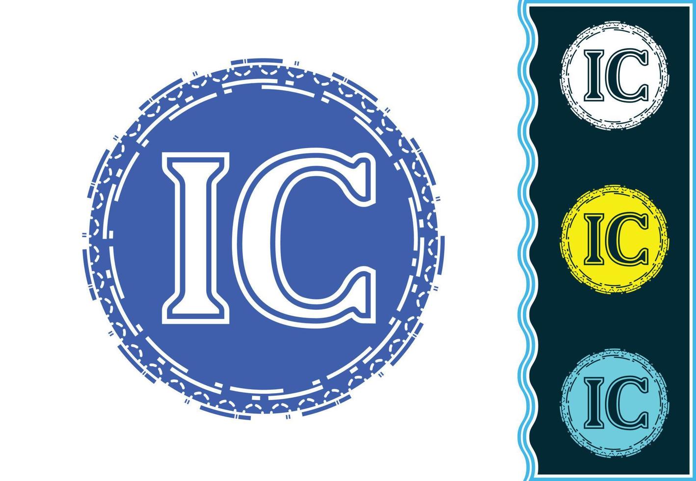 ic lettre nouveau modèle de conception de logo et d'icône vecteur