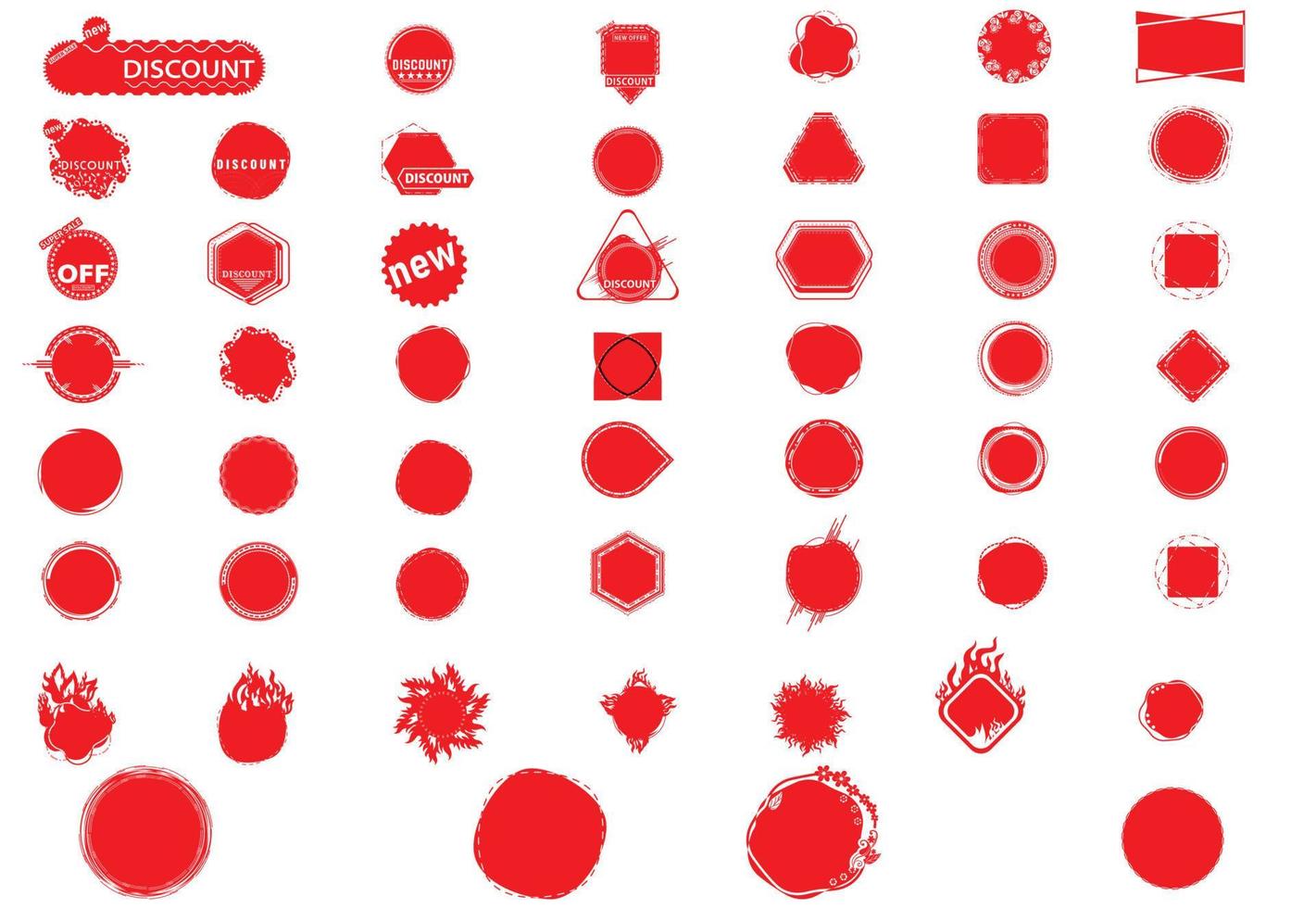 nouvel ensemble de modèles de conception de logo et d'icône de formes créatives vecteur