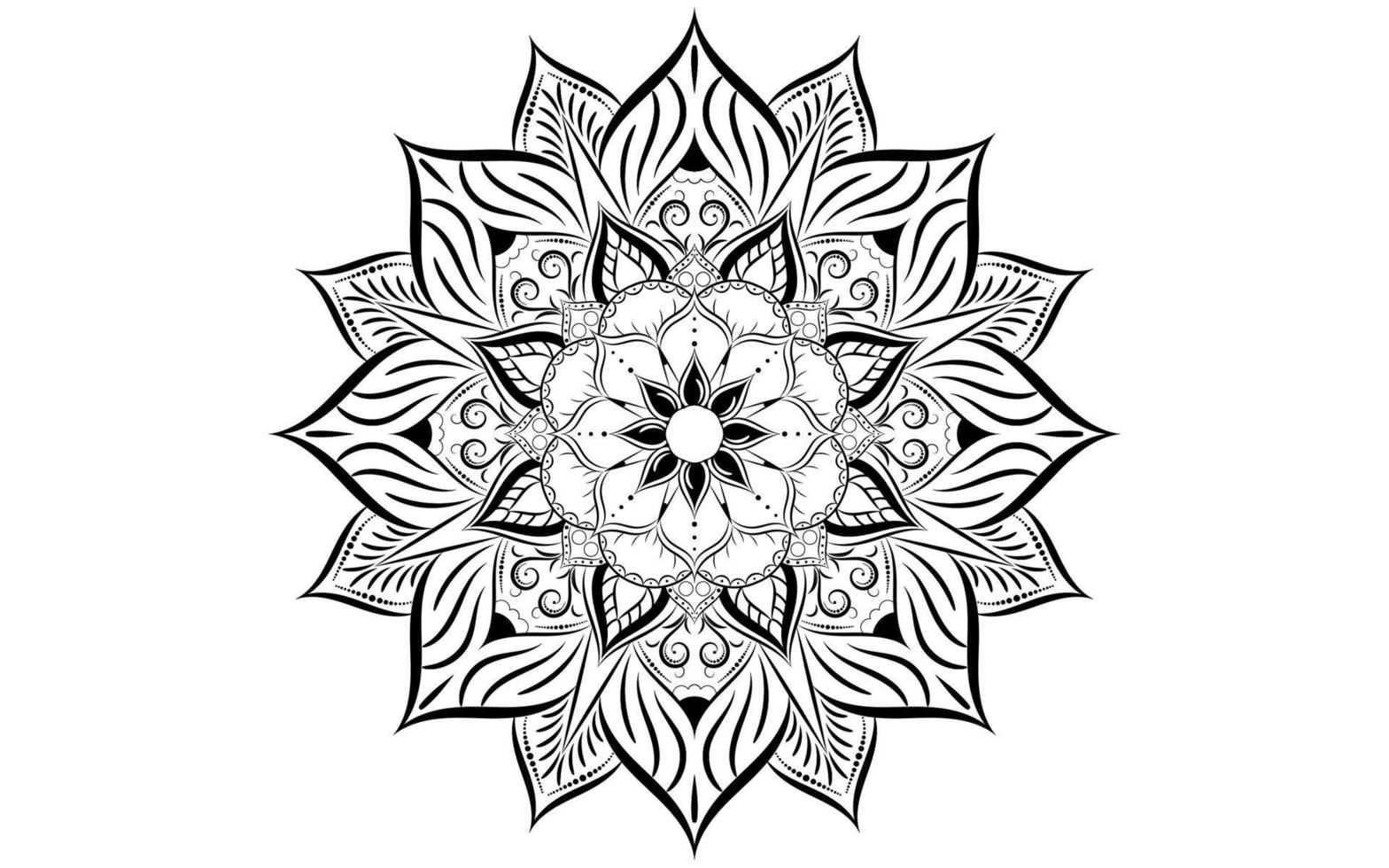 motif floral mandala, éléments décoratifs vintage vecteur