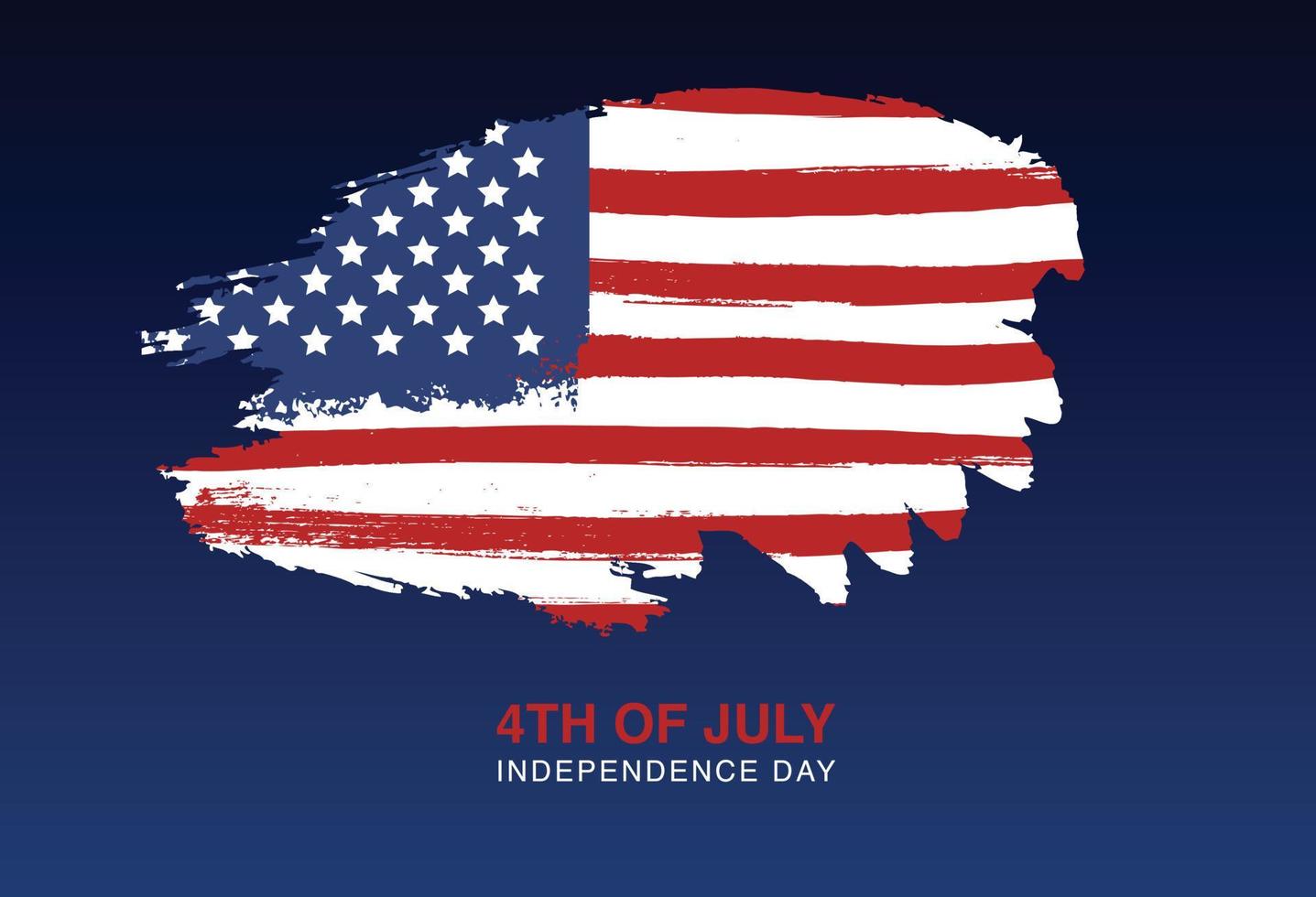 jour de l'indépendance des états-unis, le 4 juillet. drapeau américain grunge. vecteur