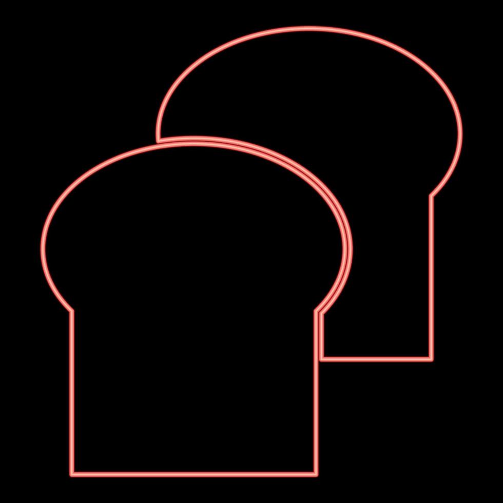 pain néon couleur rouge illustration vectorielle image de style plat vecteur