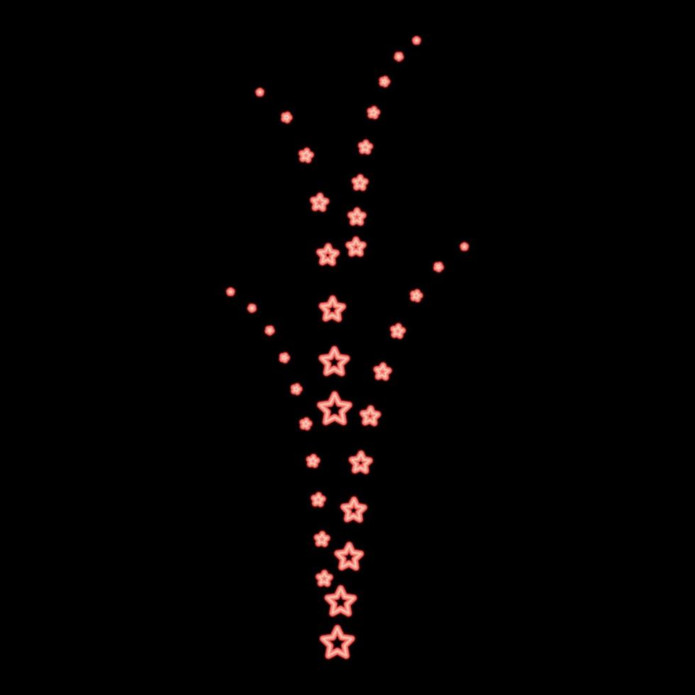 feu d'artifice néon couleur rouge illustration vectorielle image de style plat vecteur