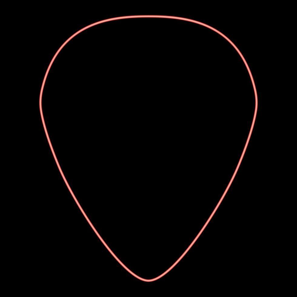 médiateur néon pour guitare couleur rouge illustration vectorielle image de style plat vecteur