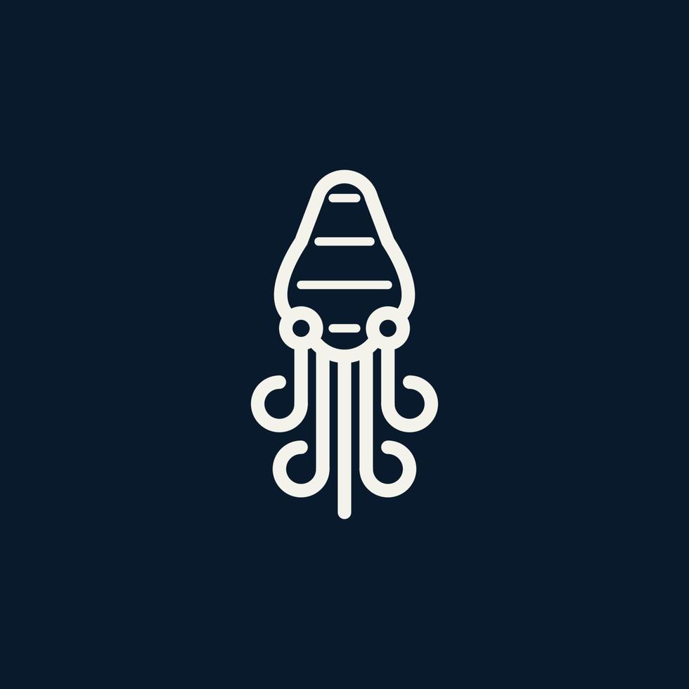 création de logo simple de poulpe. logo créatif. vecteur