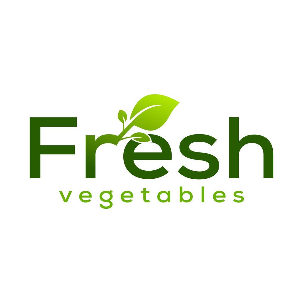 vecteur gratuit de logo de démonstration de légumes frais