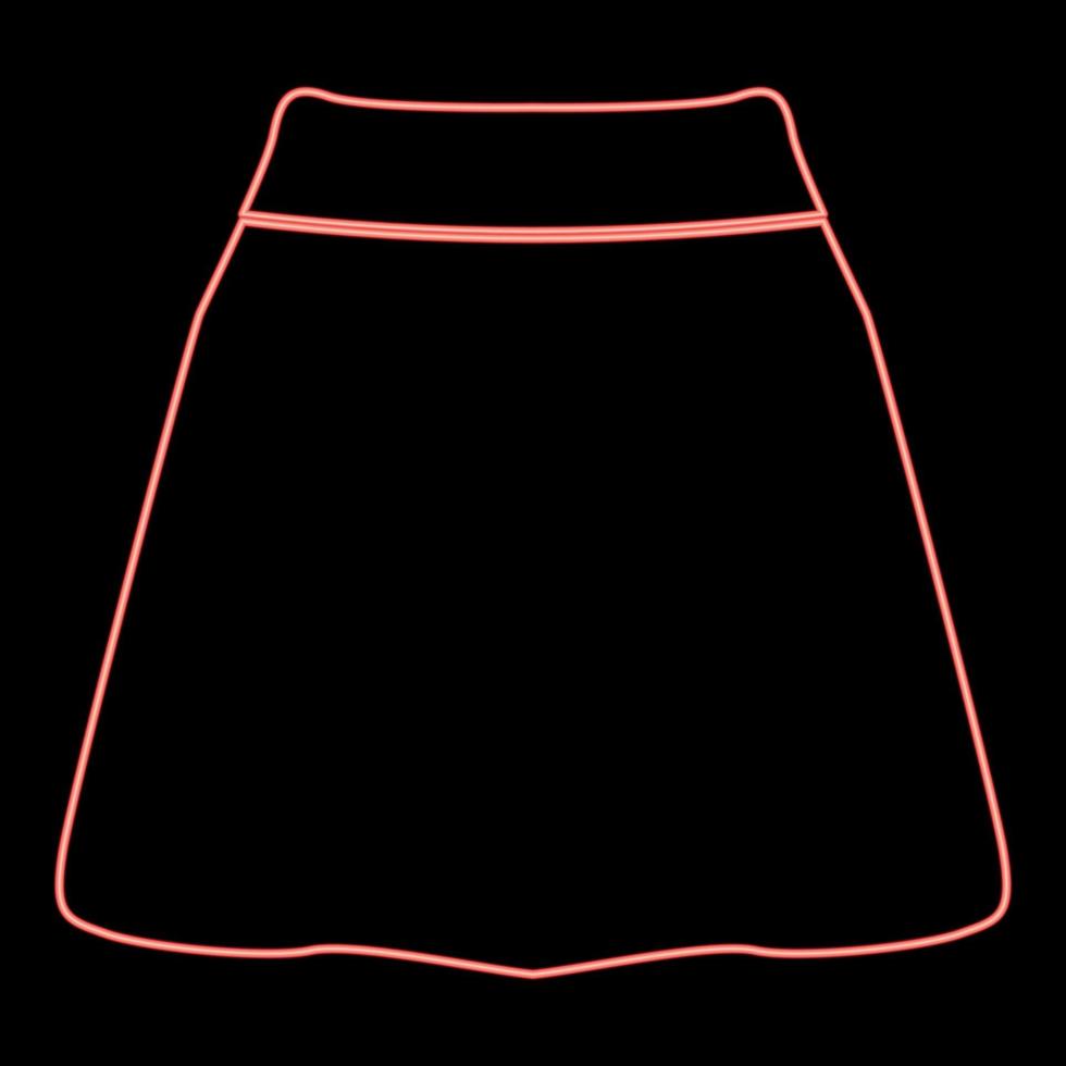 jupe néon couleur rouge illustration vectorielle image de style plat vecteur