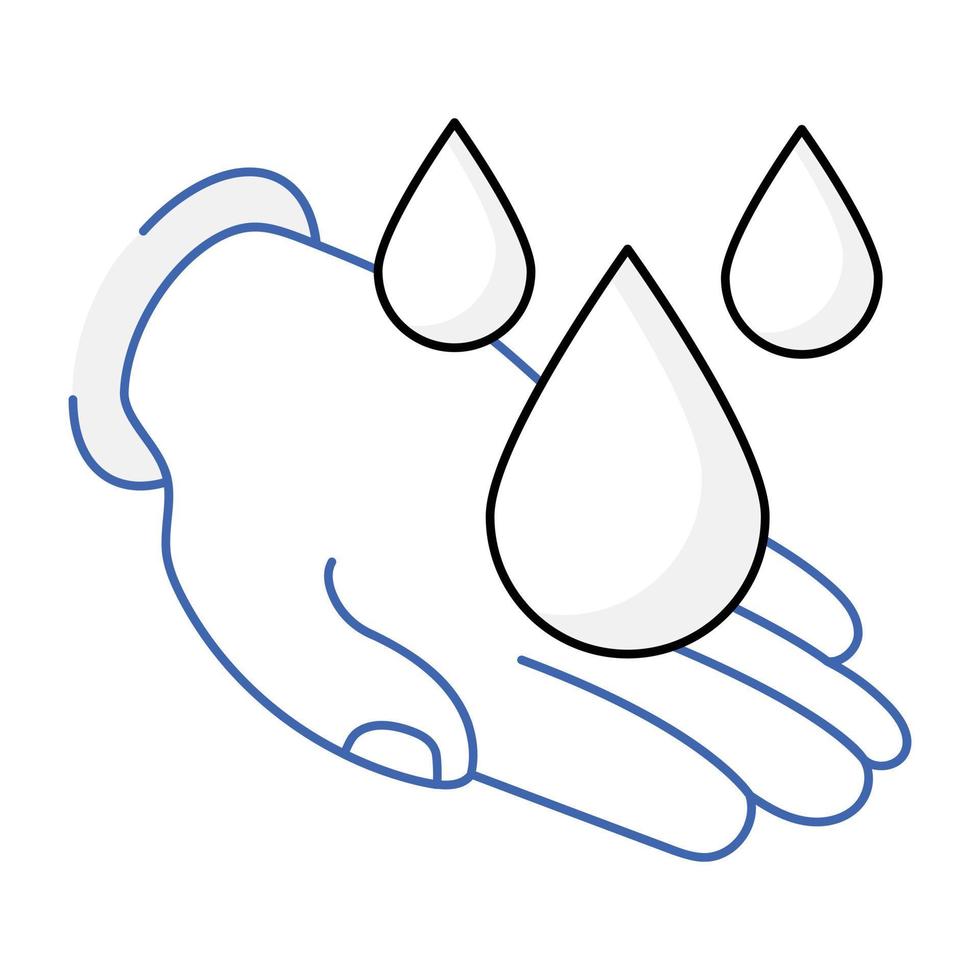 icône isométrique à la mode de la conservation de l'eau vecteur