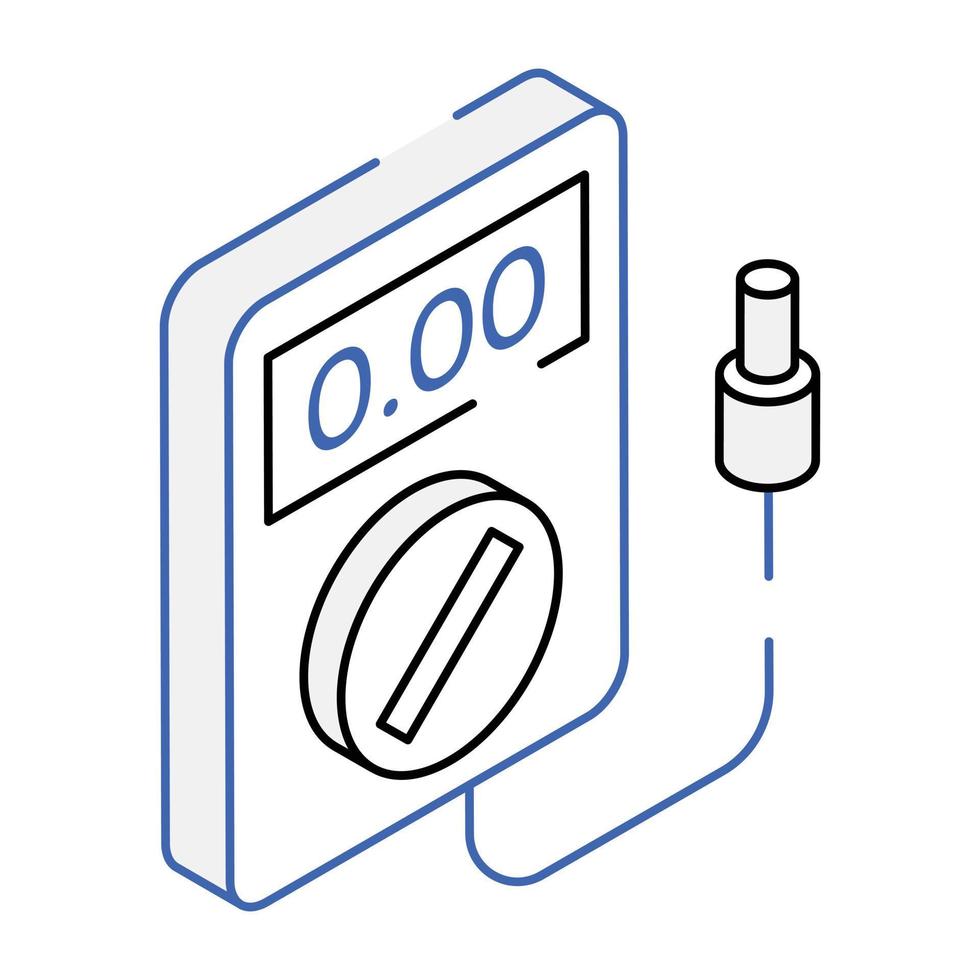 télécharger la conception d'icône isométrique du voltmètre vecteur