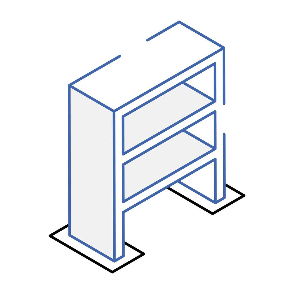 une icône isométrique pratique de la bibliothèque vecteur