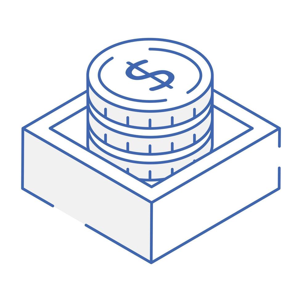 une icône de la conception isométrique de la richesse vecteur