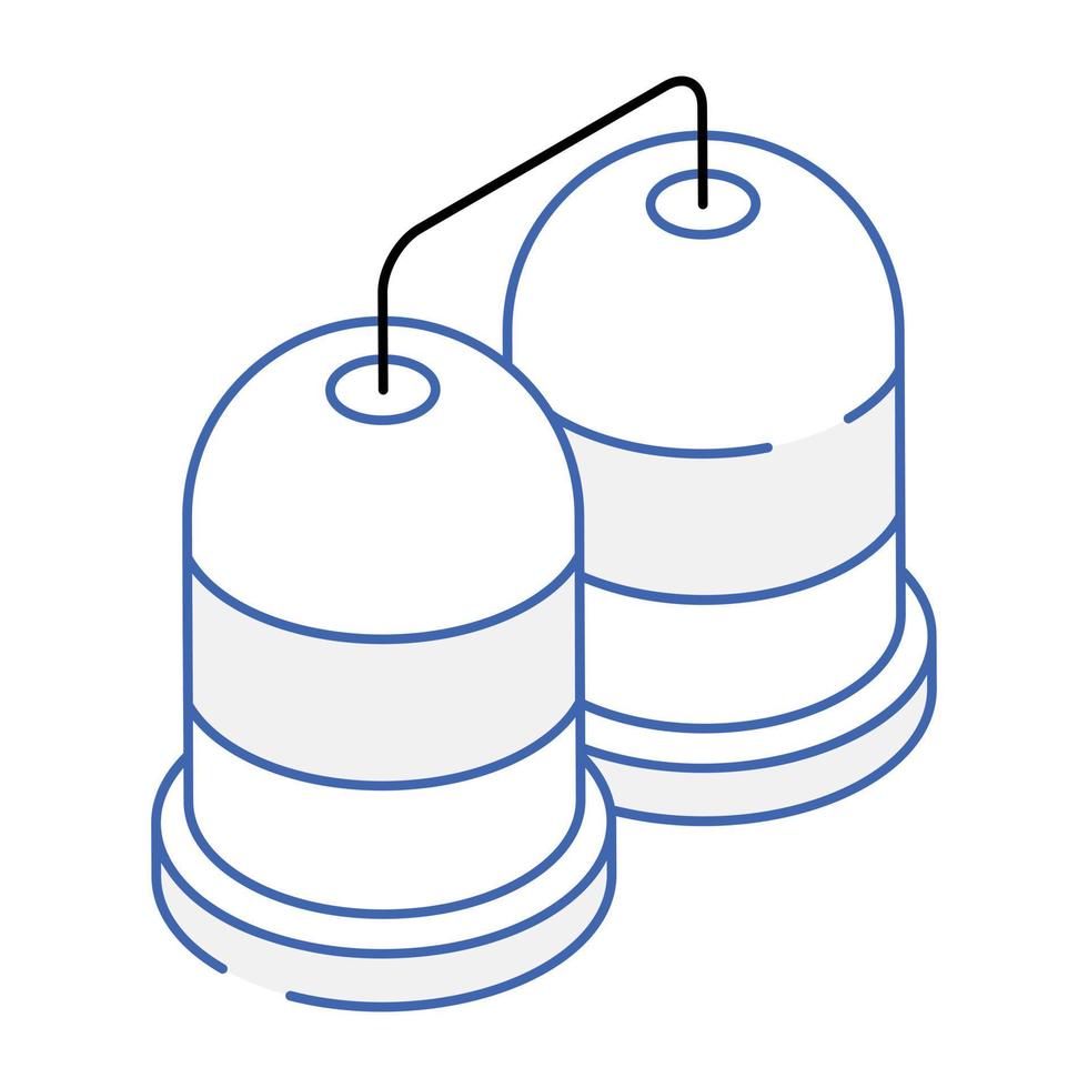 une icône de silos dans la conception de contour vecteur