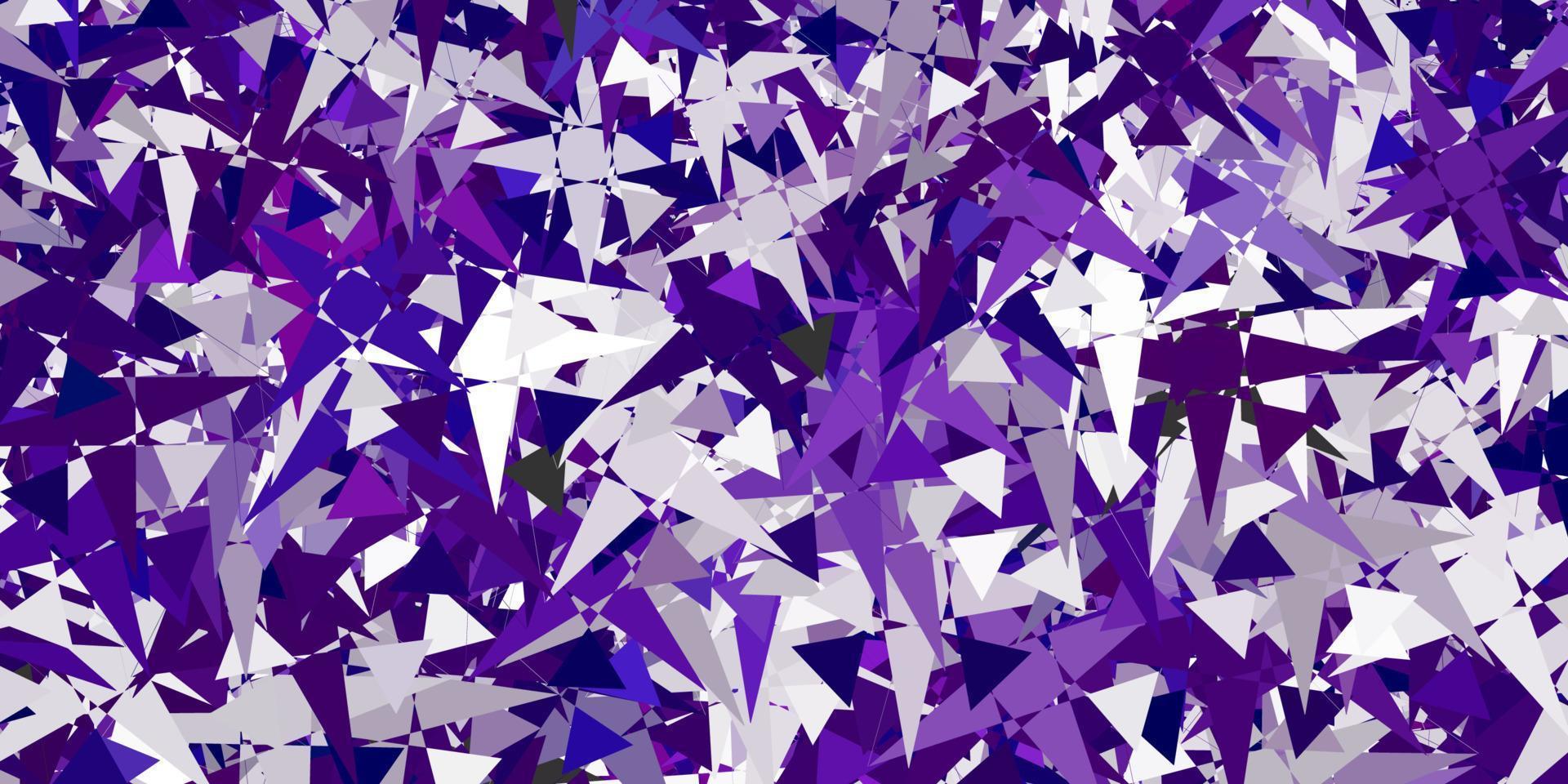 texture vecteur violet clair avec des triangles aléatoires.