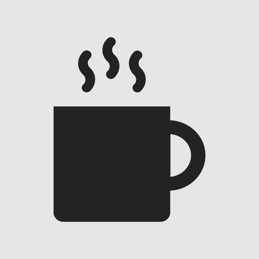 tasse d'icône de boisson chaude, thé et café, symbole et signe, restaurant. vecteur