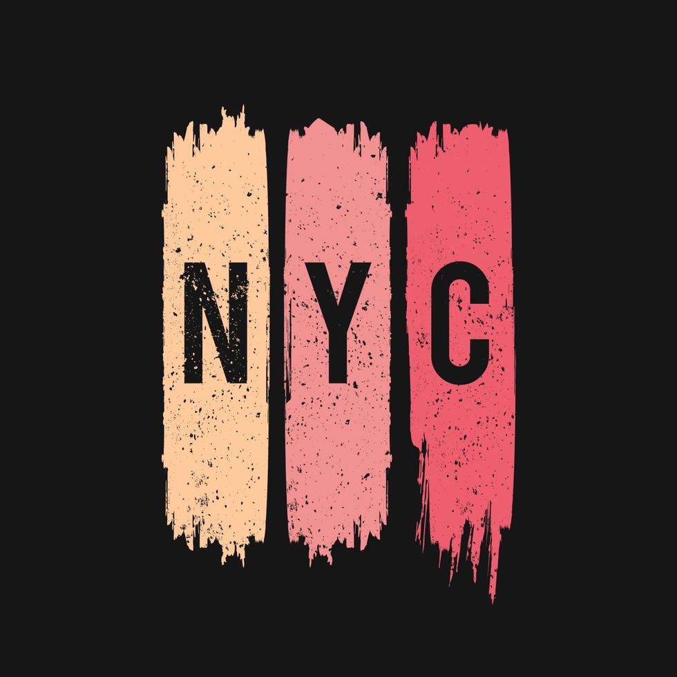 conception de t-shirt de la ville de new york et conception abstraite de vêtements. impression vectorielle vecteur