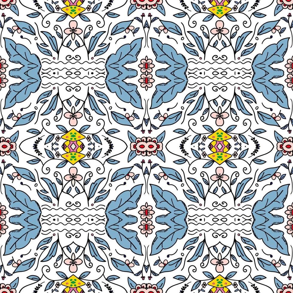 motif harmonieux de motifs floraux pouvant être imprimés sur des chiffons, des nappes, des couvertures, des chemises, des robes, des affiches, des papiers. vecteur