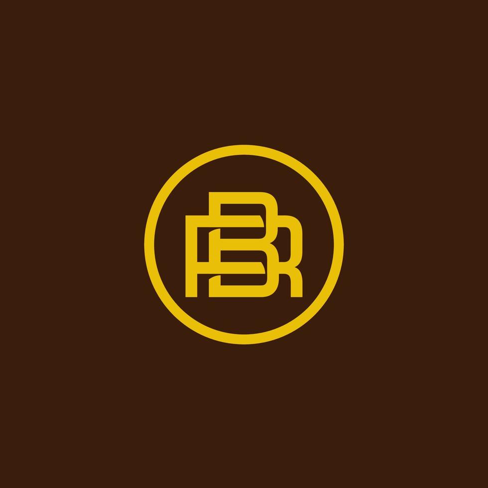 lettre br logo. simple mais créatif vecteur