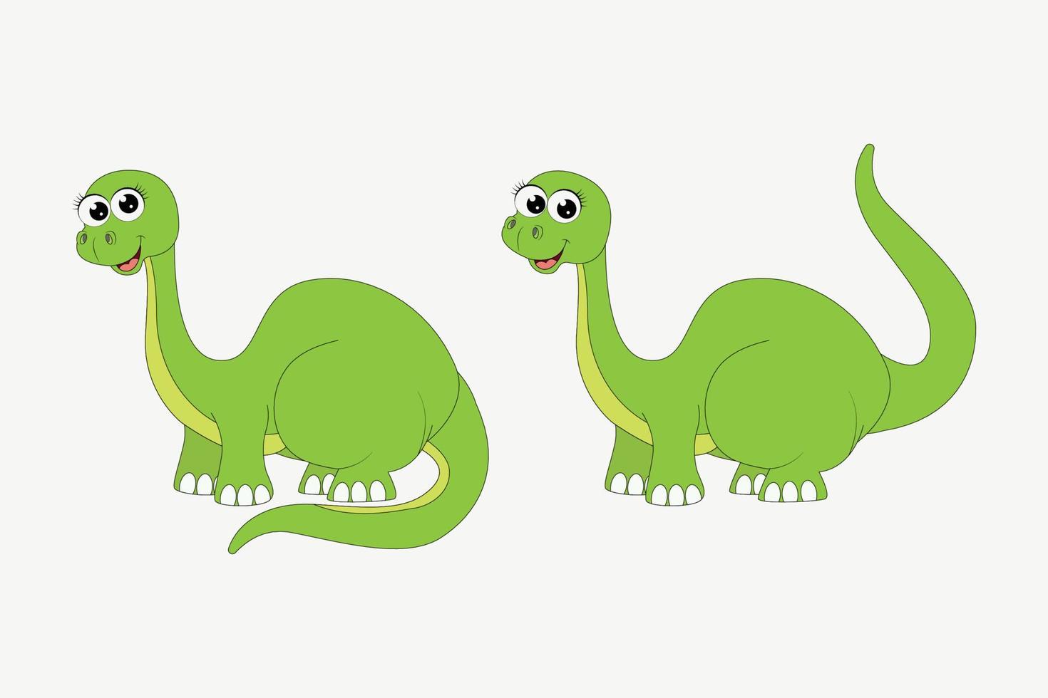 graphique de dessin animé animal dinosaure mignon vecteur