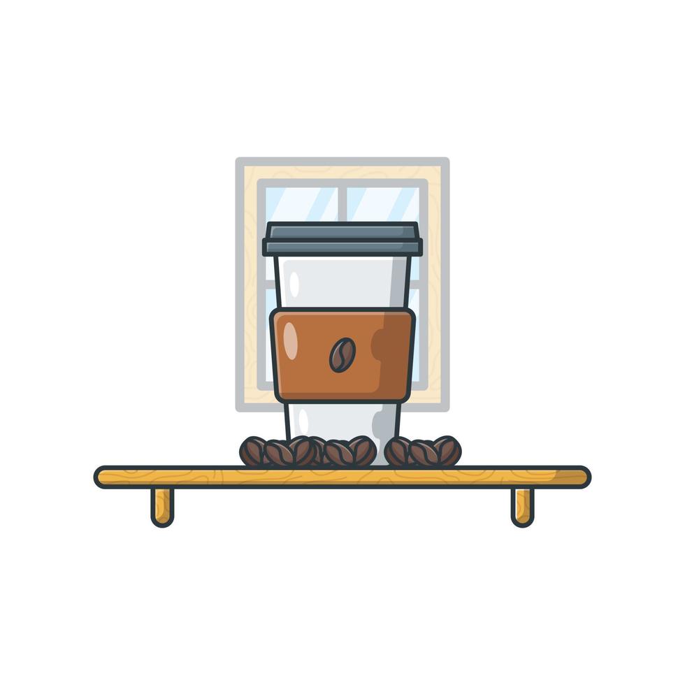 illustrations de dessin animé de tasse de café vecteur