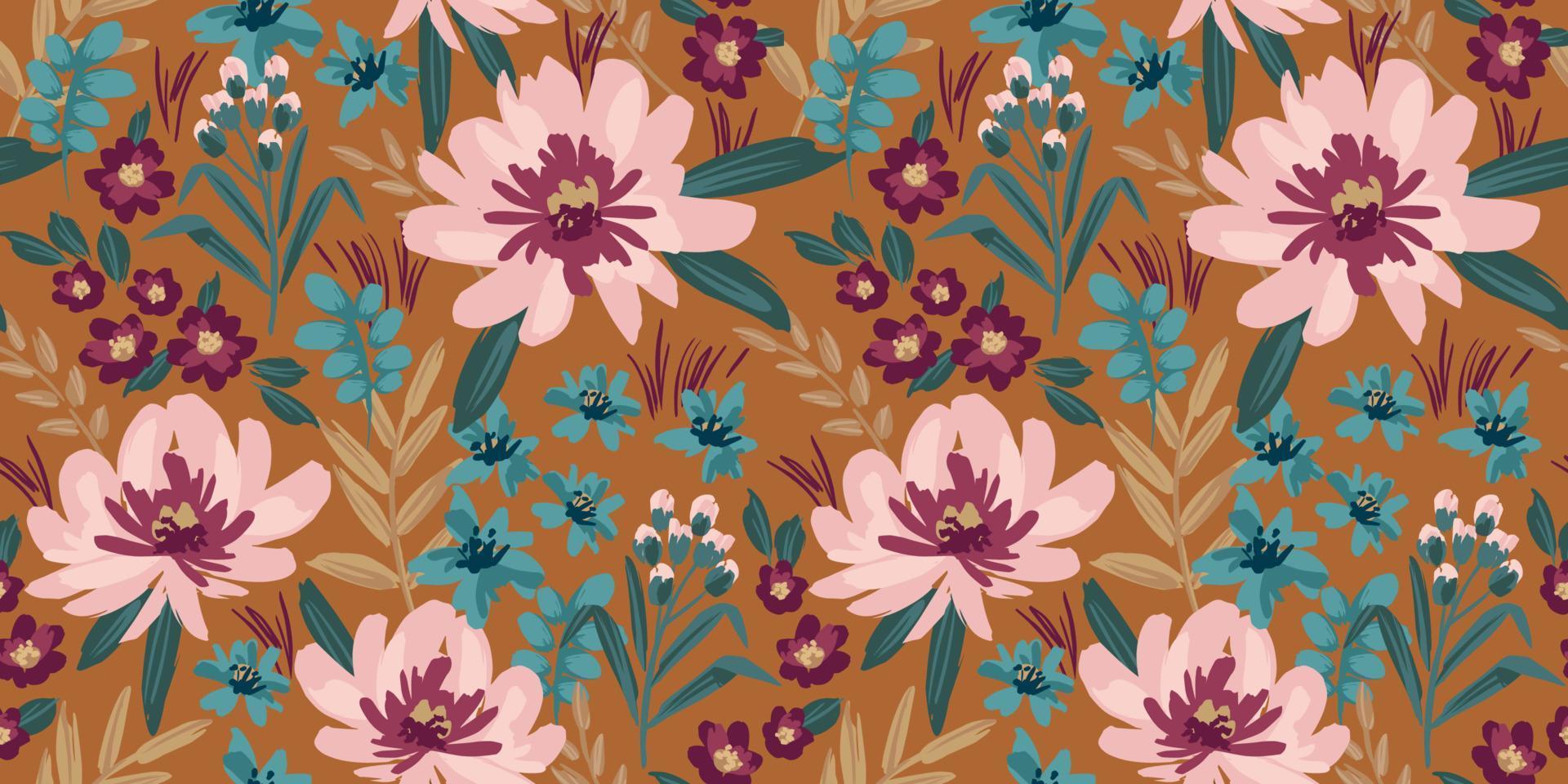 motif floral sans couture. conception vectorielle pour papier, couverture, tissu, décoration intérieure et autres utilisateurs vecteur