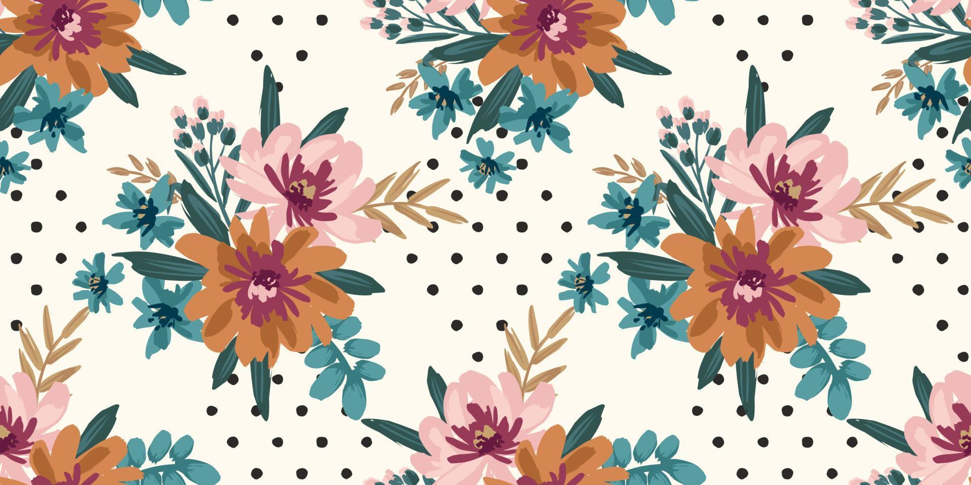 motif floral sans couture. conception vectorielle pour papier, couverture, tissu, décoration intérieure et autres utilisateurs vecteur