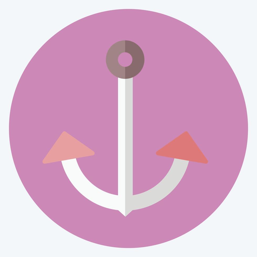 icône ancre 2. convient au symbole de la mer. style plat. conception simple modifiable. vecteur de modèle de conception. illustration de symbole simple