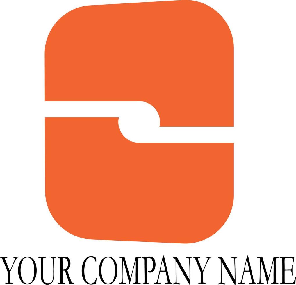 logo de l'entreprise sur le vecteur de couleur orange
