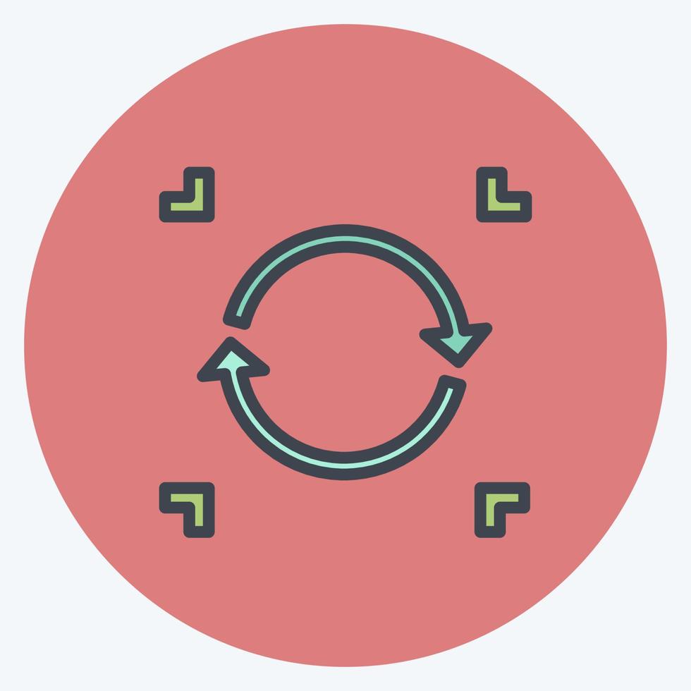 synchronisation des données d'icônes. adapté au symbole d'analyse de données. style de couleur assortie. conception simple modifiable. vecteur de modèle de conception. illustration de symbole simple