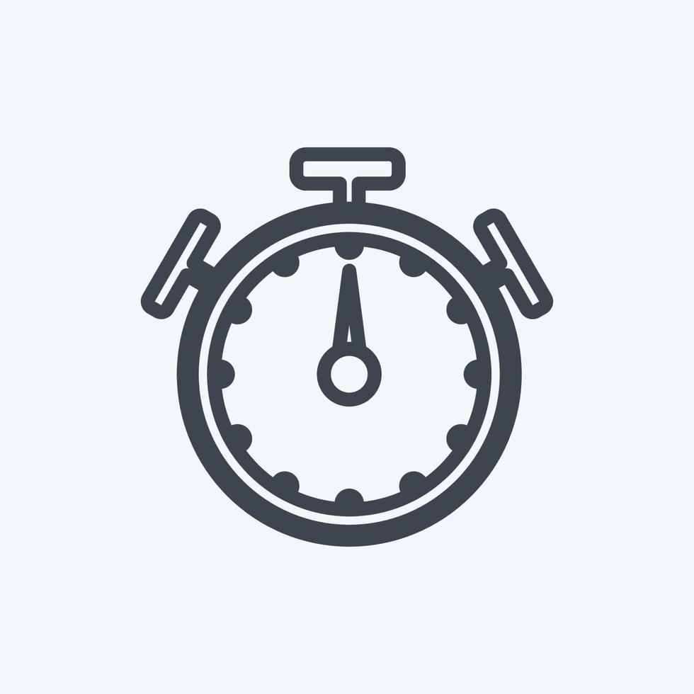 icône chronomètre. adapté au symbole de l'interface web. style de ligne. conception simple modifiable. vecteur de modèle de conception. illustration de symbole simple