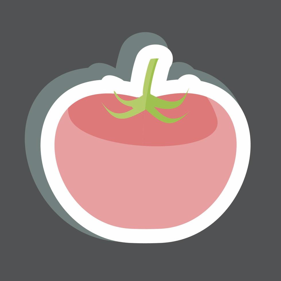 autocollant tomate. adapté au symbole des fruits et légumes. conception simple modifiable. vecteur de modèle de conception. illustration de symbole simple