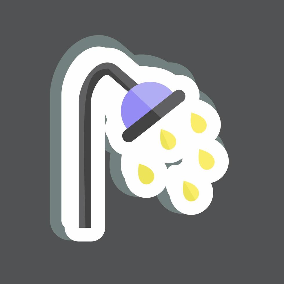 autocollant douche. adapté au symbole du spa. conception simple modifiable. vecteur de modèle de conception. illustration de symbole simple