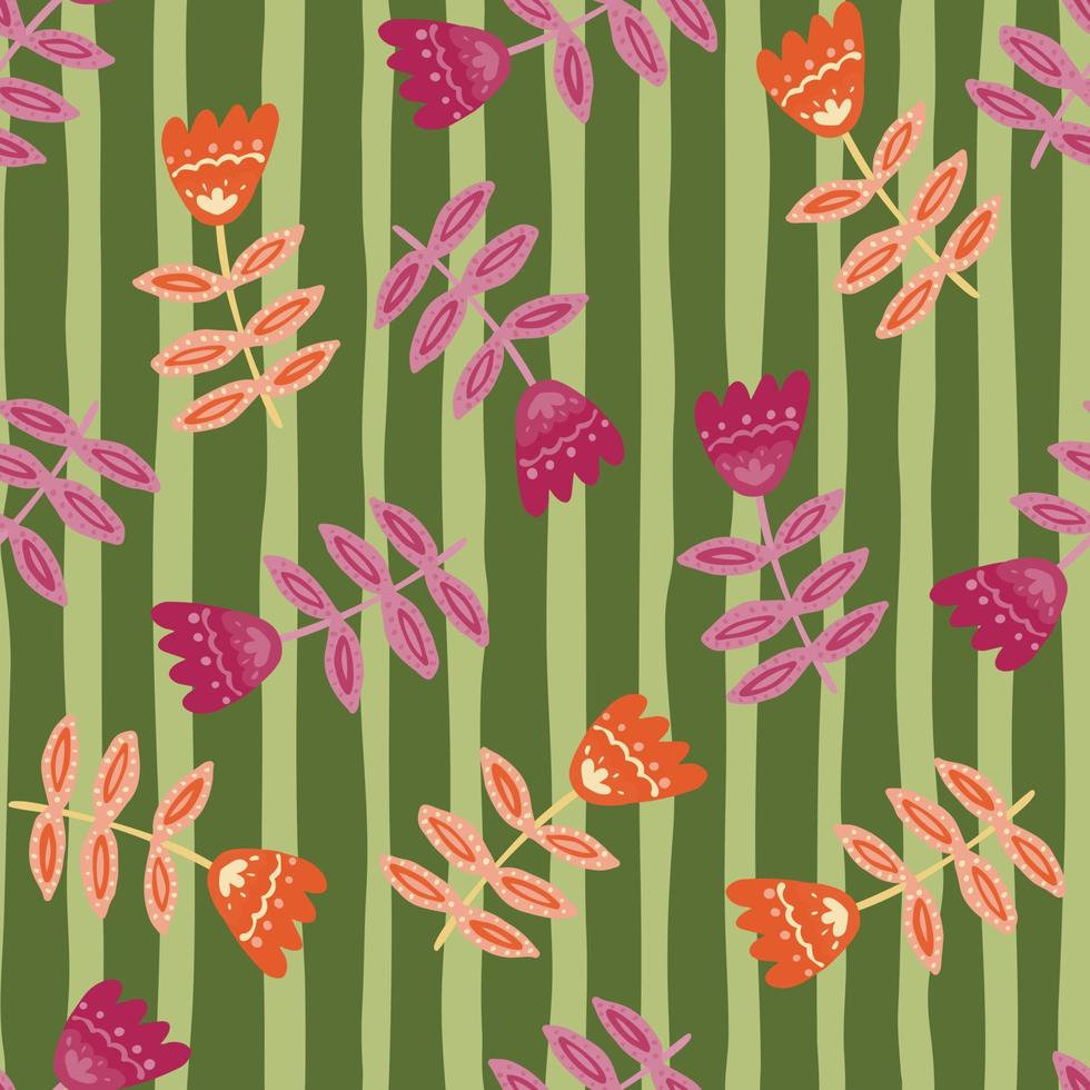 motif floral harmonieux d'art populaire. papier peint à petites fleurs. joli imprimé petites fleurs. vecteur