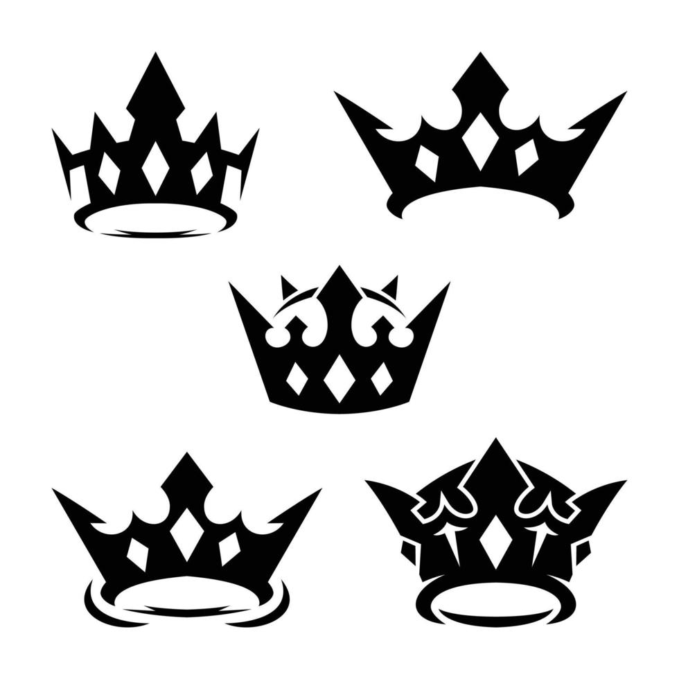 modèles de logo de couronne vecteur
