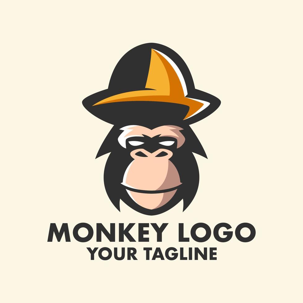 modèles de conception de logo de singe vecteur