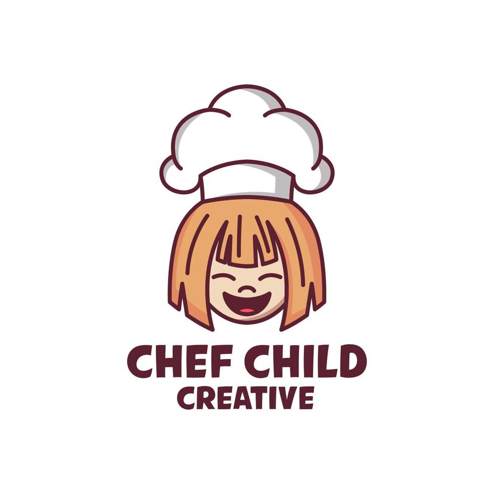 modèles de logo enfant chef vecteur