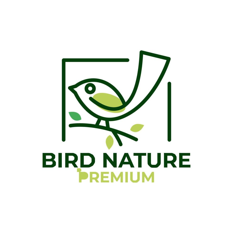 modèles de logo nature oiseau vecteur