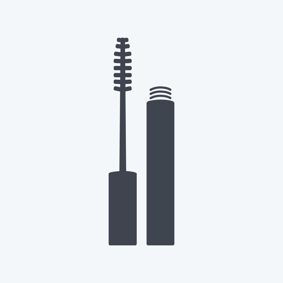 icône mascara. adapté au symbole de soins de beauté. style de glyphe. conception simple modifiable. vecteur de modèle de conception. illustration de symbole simple