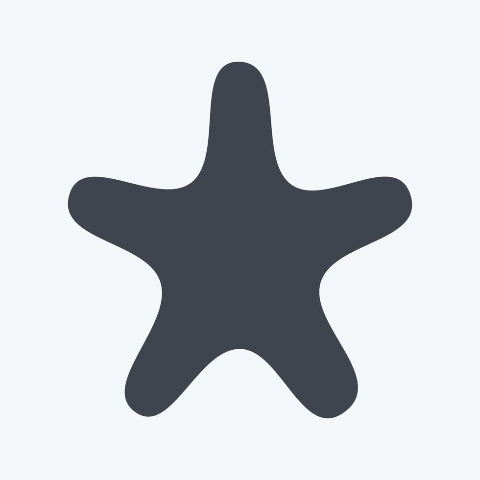 icône étoile de mer. adapté au symbole de la mer. style de glyphe. conception simple modifiable. vecteur de modèle de conception. illustration de symbole simple