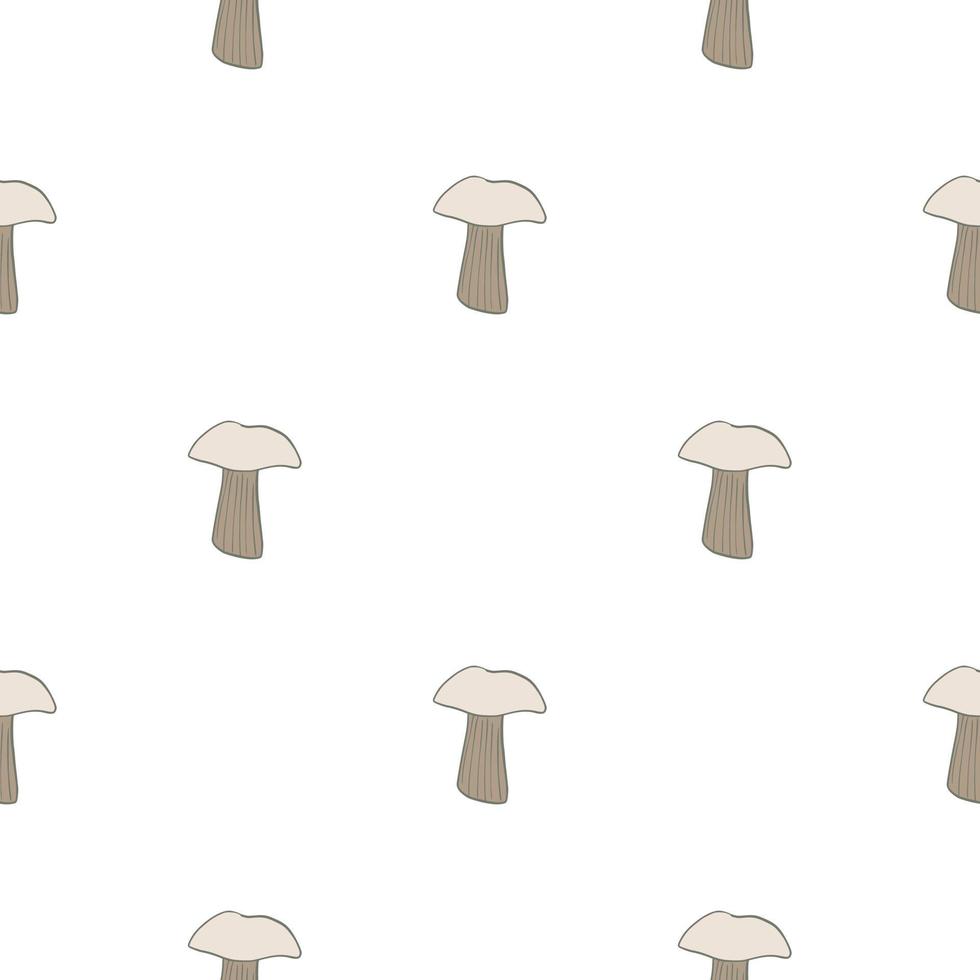 modèle sans couture avec champignons. fond de légume d'automne de la forêt dans un style doodle. vecteur