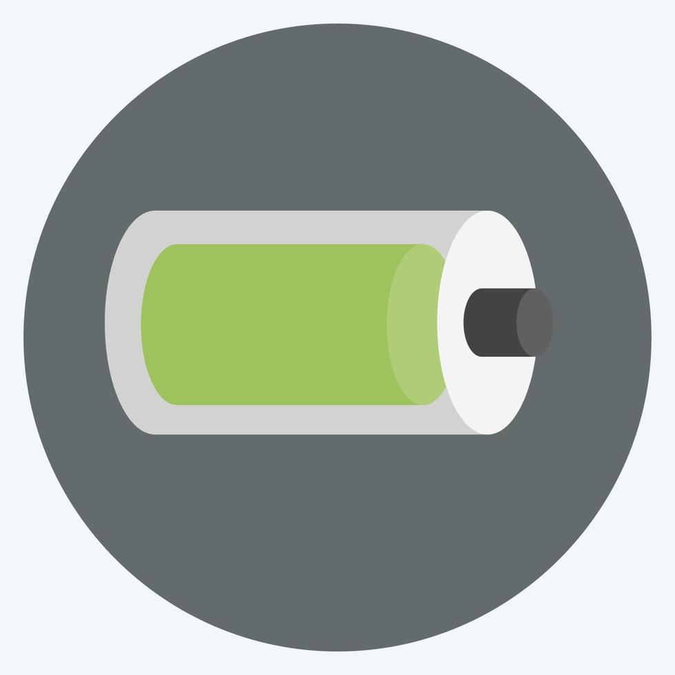 icône batterie pleine. adapté au symbole de l'interface web. style plat. conception simple modifiable. vecteur de modèle de conception. illustration de symbole simple