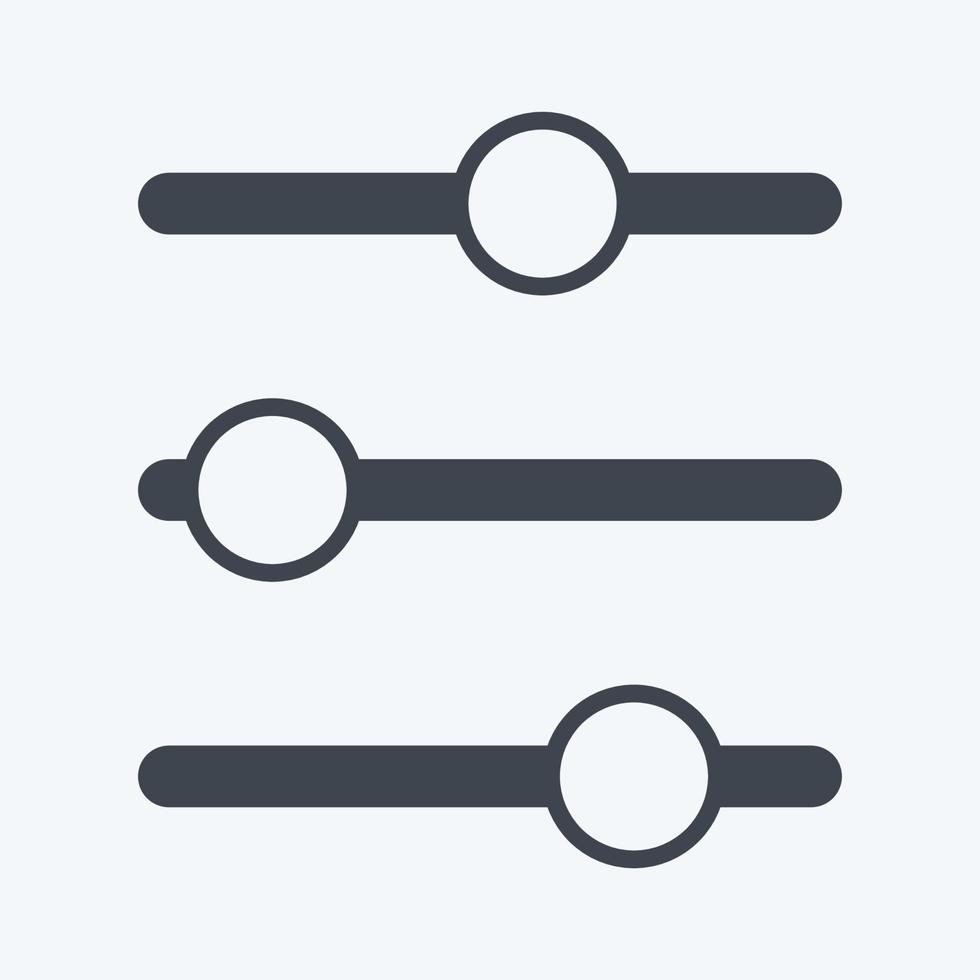 contrôles d'icônes. adapté au symbole de l'interface web. style de glyphe. conception simple modifiable. vecteur de modèle de conception. illustration de symbole simple