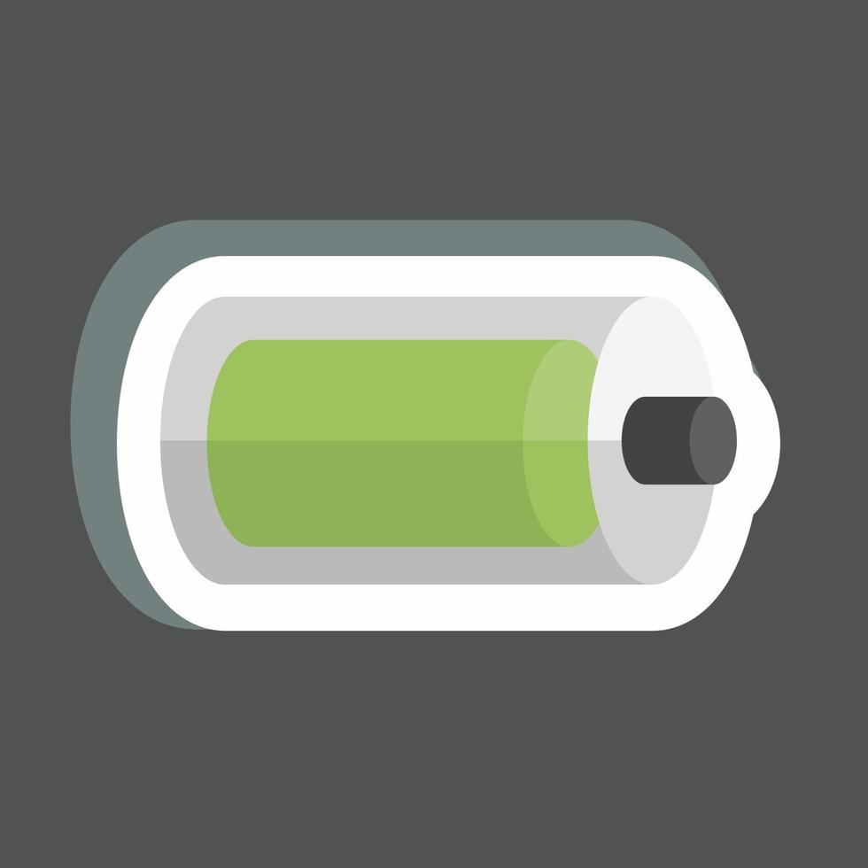 autocollant batterie pleine. adapté au symbole de l'interface web. conception simple modifiable. vecteur de modèle de conception. illustration de symbole simple