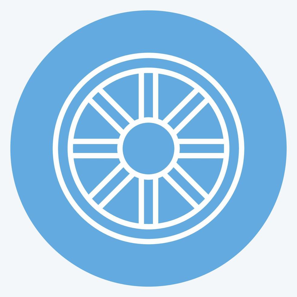 roue d'icônes. adapté au symbole du jardin. façon yeux bleus. conception simple modifiable. vecteur de modèle de conception. illustration de symbole simple