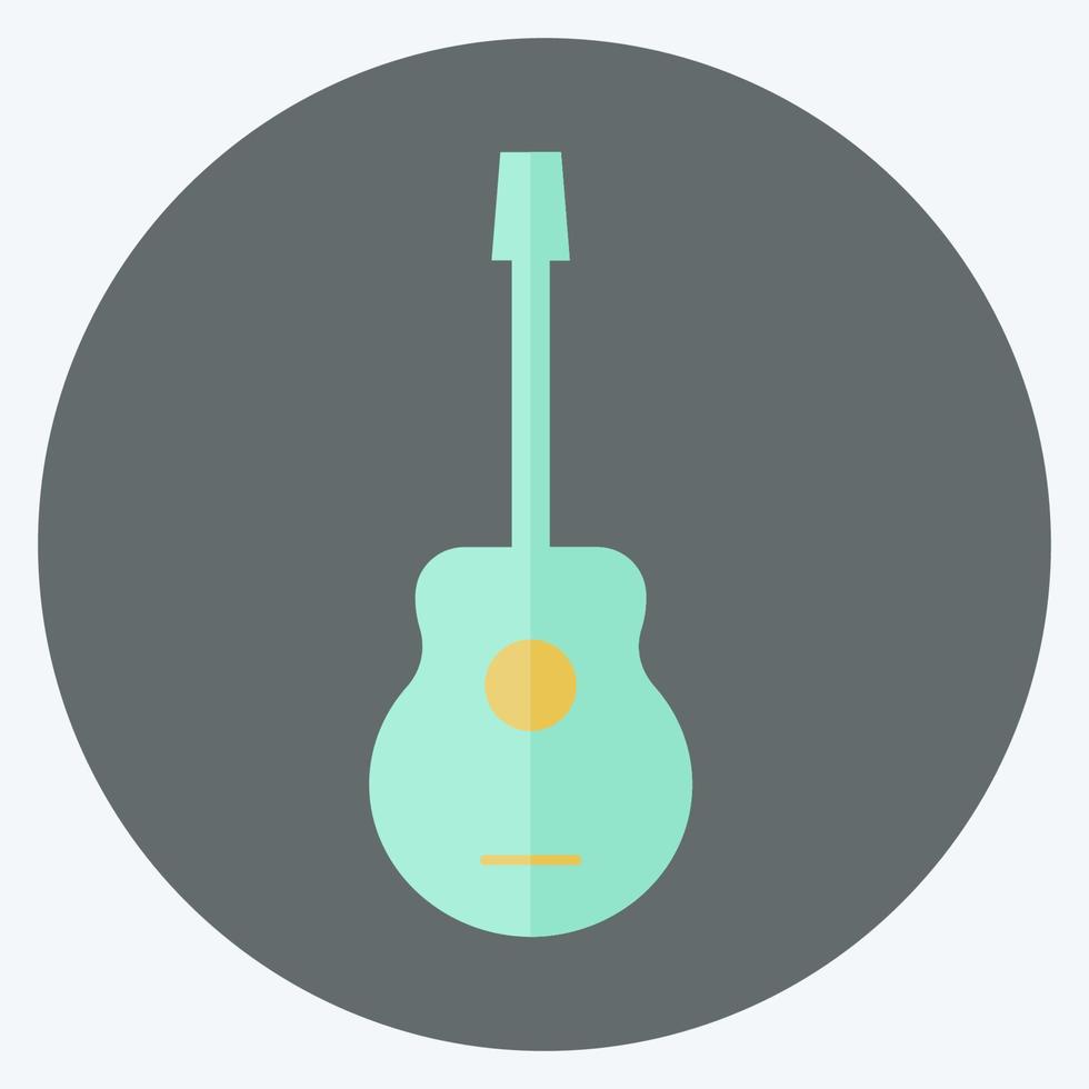 icône guitare. adapté au symbole du jouet. style plat. conception simple modifiable. vecteur de modèle de conception. illustration de symbole simple