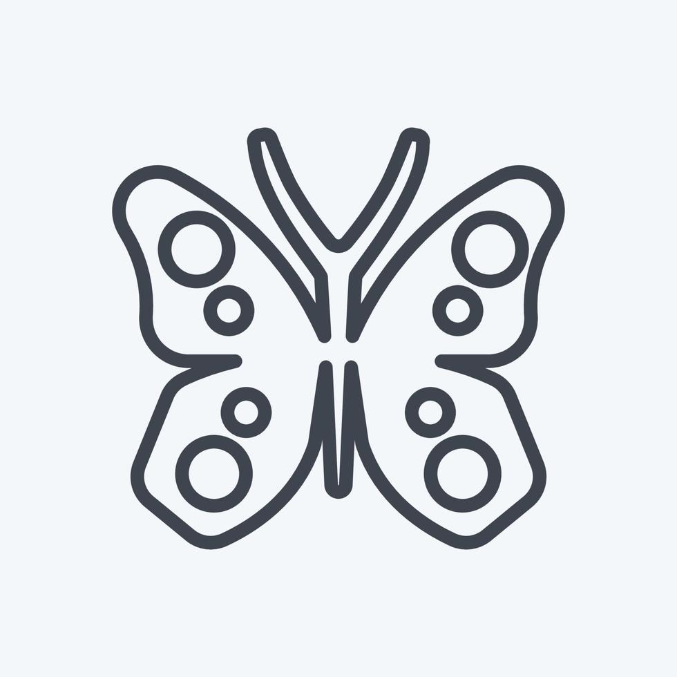 icône papillon. adapté au symbole du jardin. style de ligne. conception simple modifiable. vecteur de modèle de conception. illustration de symbole simple